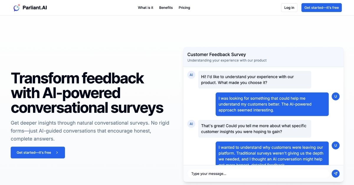 Parliant AI: Transforming Customer Feedback Surveys