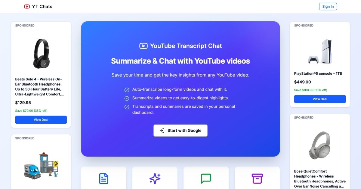 YT Chats: Transform YouTube into searchable notes