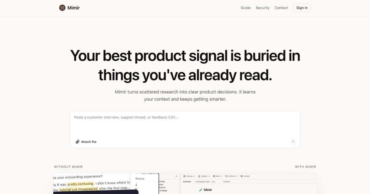 mimir: AI Product Feedback Analysis