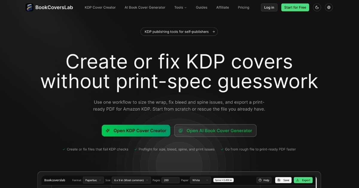 BookCoversLab: Streamlined KDP Book Cover Creation