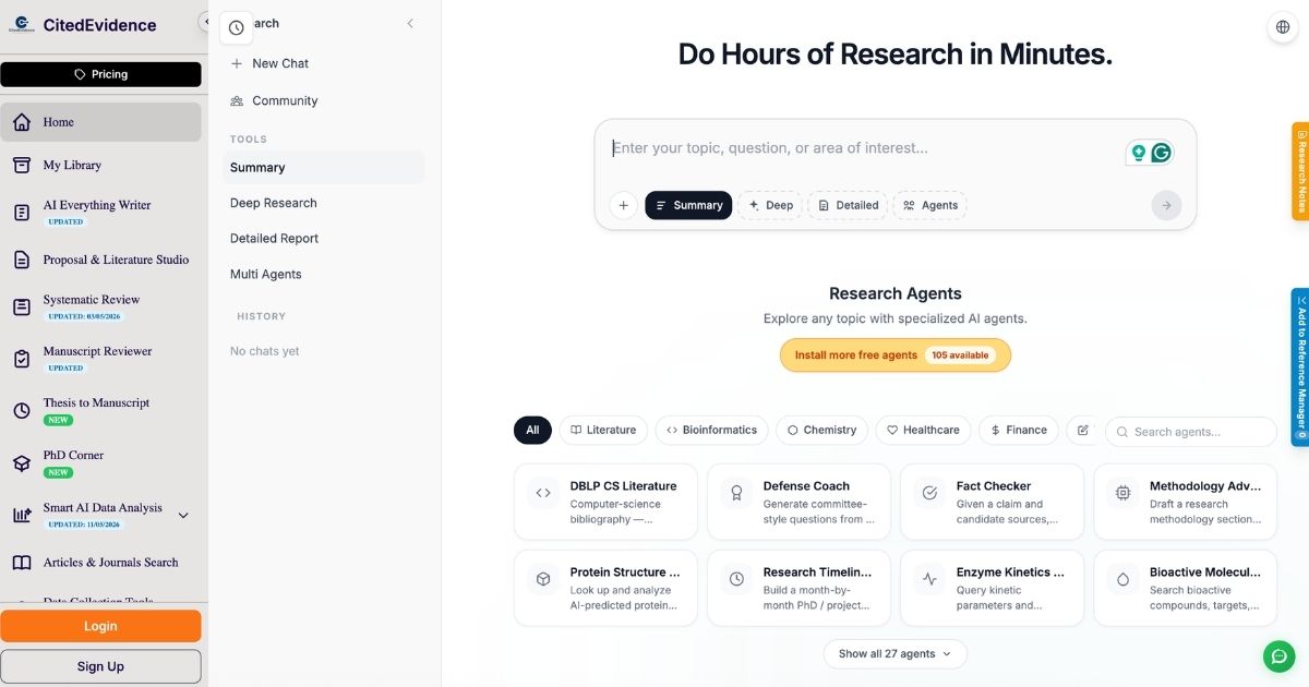 CitedEvidence: AI Academic Research Assistant