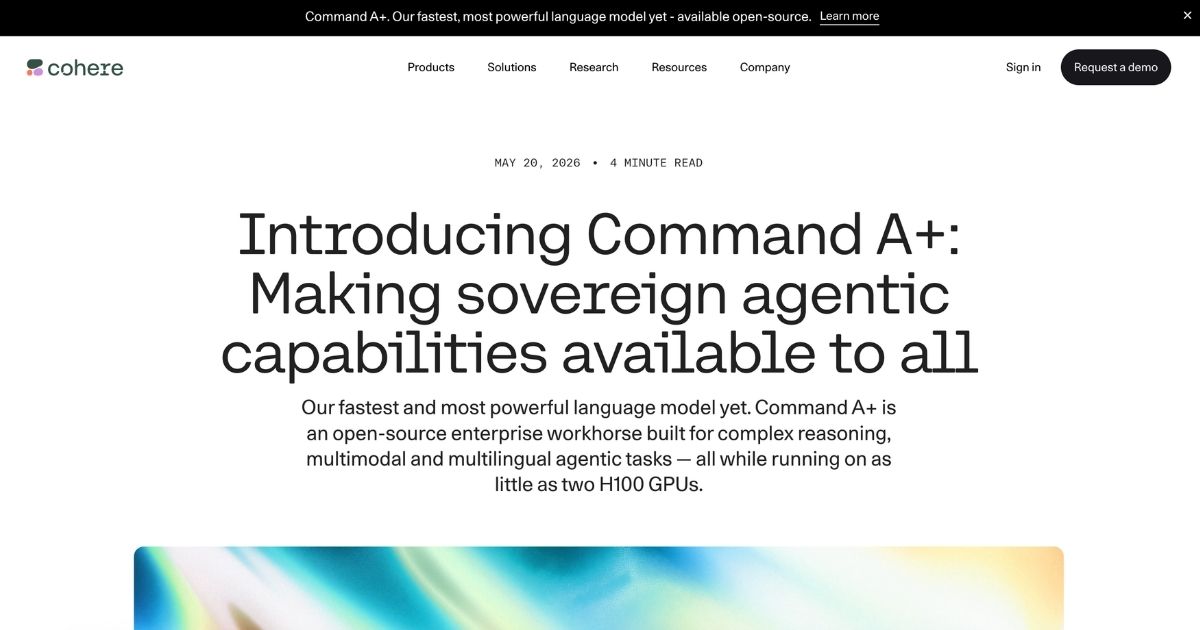 Command A+: Advanced AI Model for Multimodal Tasks