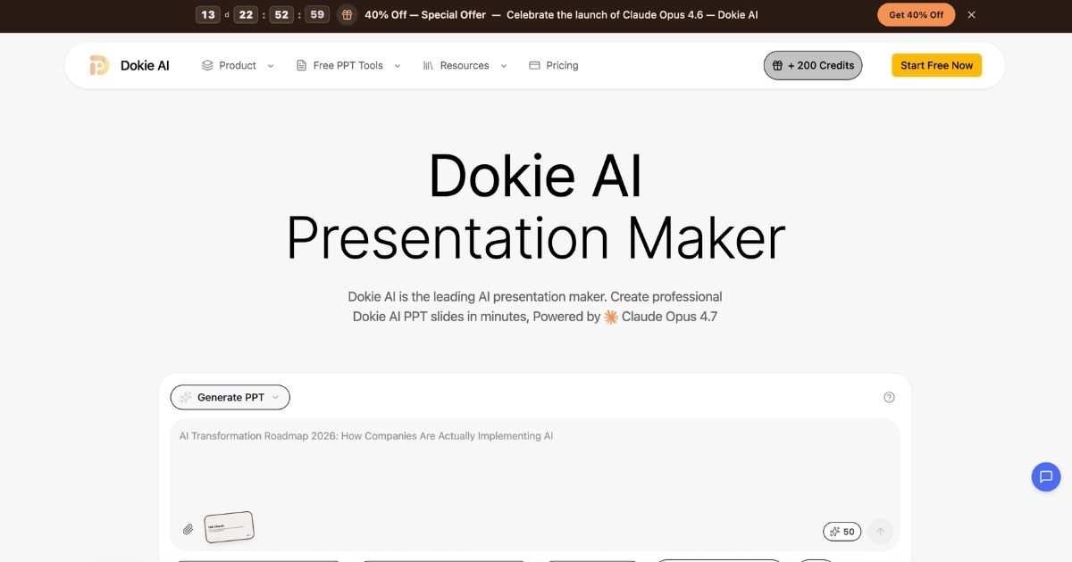 Dokie AI: AI-Powered PowerPoint Generation