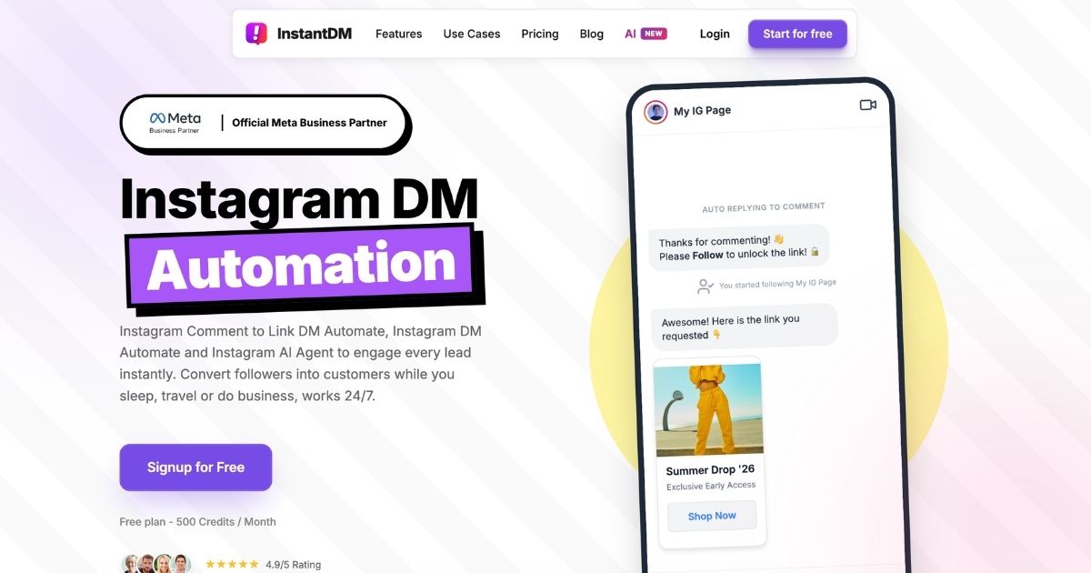 InstantDM: Automate Social Media Interactions