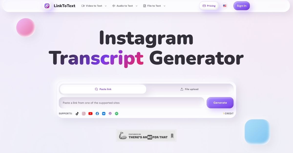 LinkToText Transcription Tool: Convert Multimedia to Text