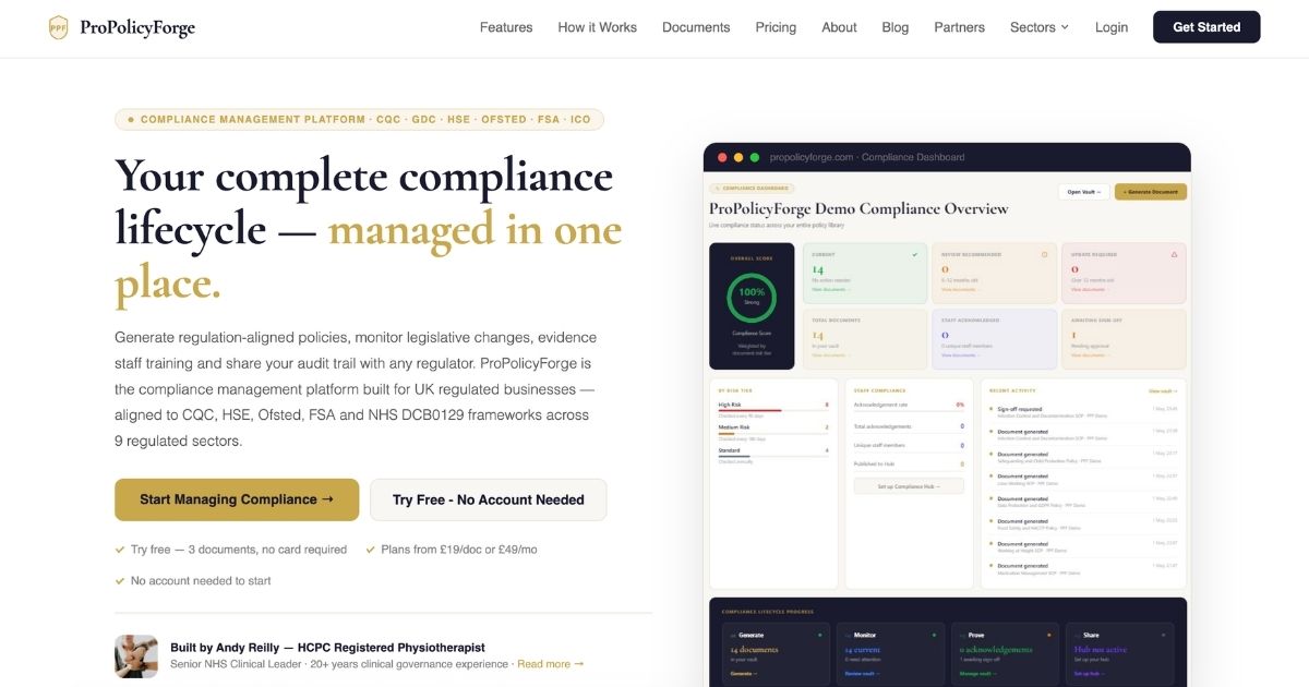 ProPolicyForge: Compliance Document Generation