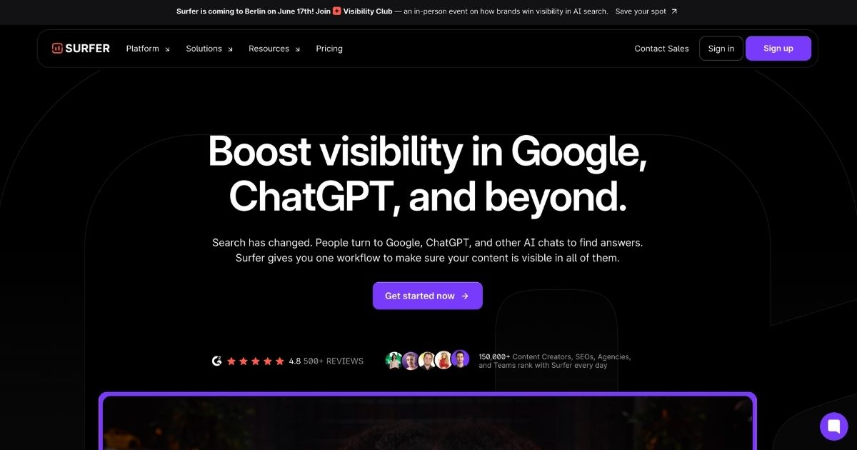 Surfer: AI-driven SEO Platform Enhancing Online Visibility