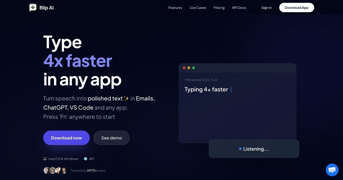 Blip AI: Voice Typing Tool
