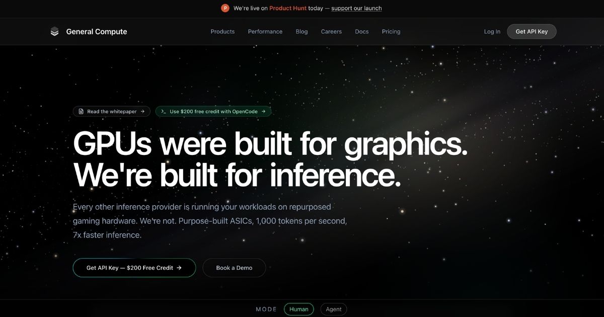 General Compute: Low-Latency AI Inference Platform