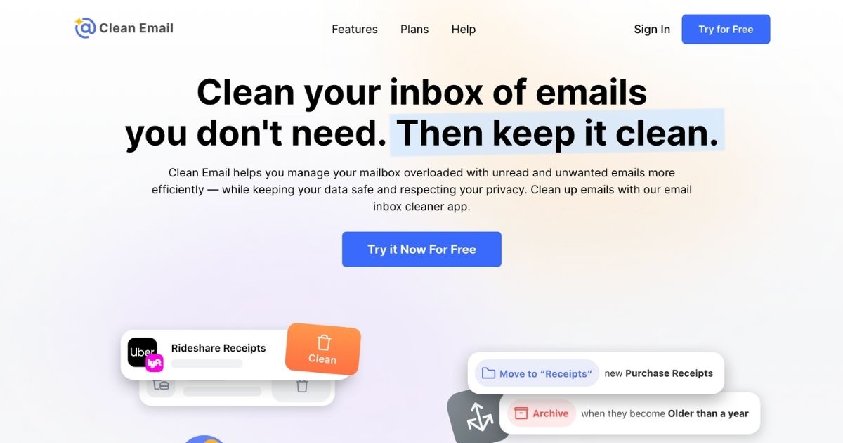 Clean Email: Automate Inbox Management
