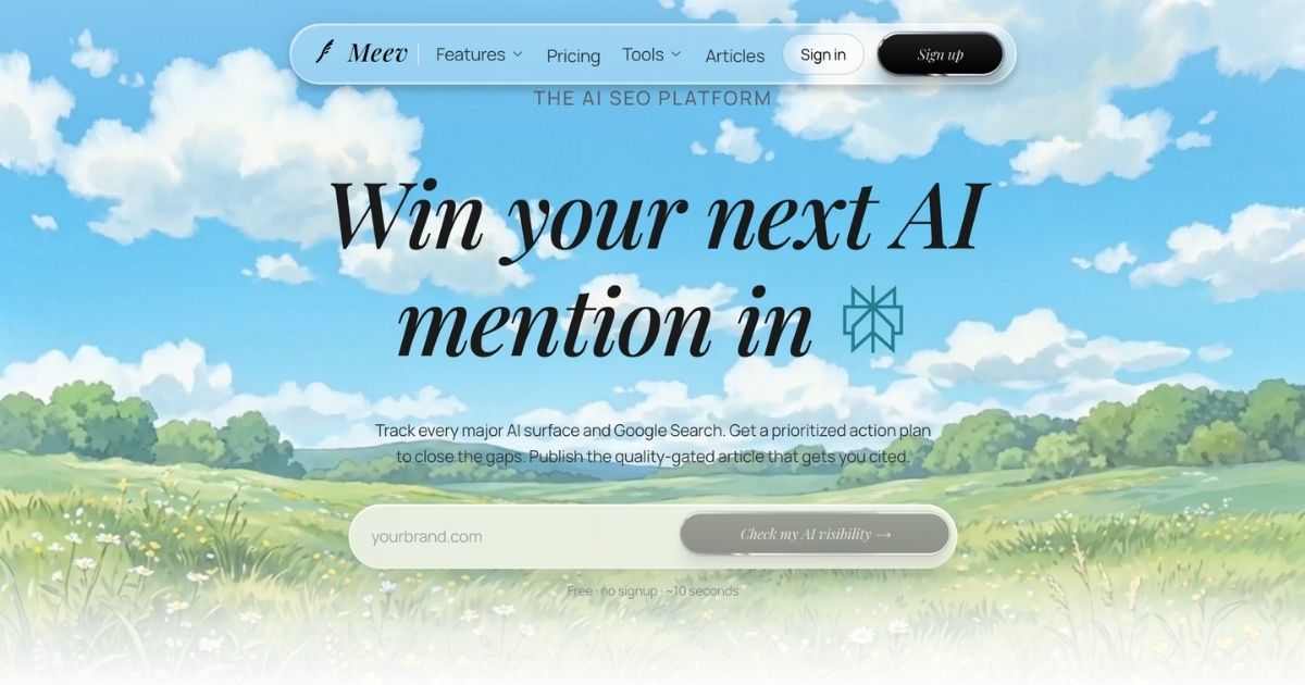 Meev: AI Tool for Enhancing Search Visibility