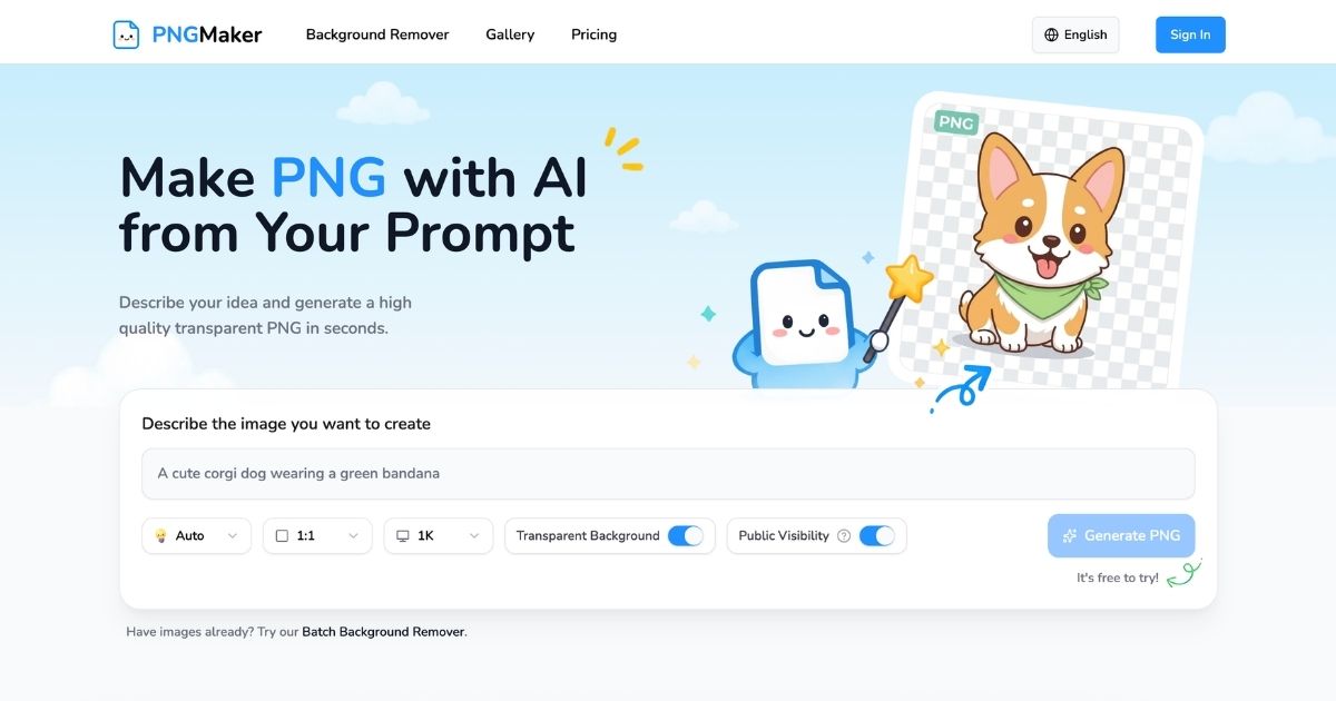 PNG Maker: AI-Powered Transparent Image Generator