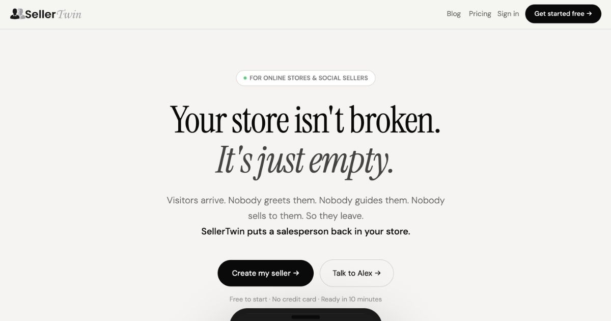 SellerTwin: AI Virtual Salesperson for E-commerce