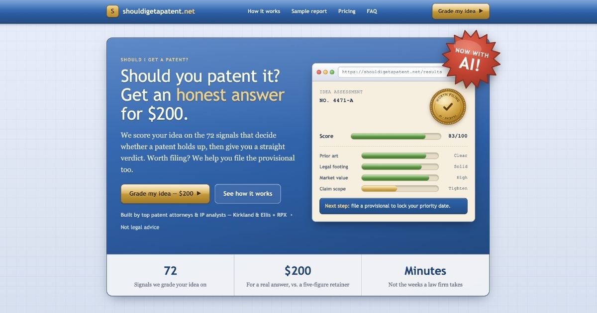 ShouldIGetAPatent: Patent Evaluation Service