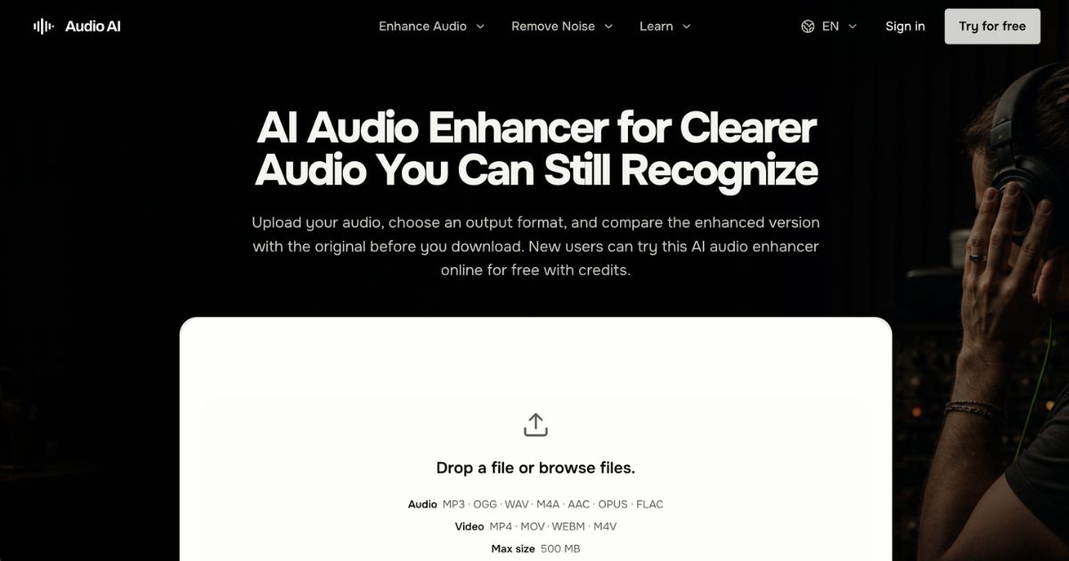 Audio AI: Enhance, Clean Audio Professionally