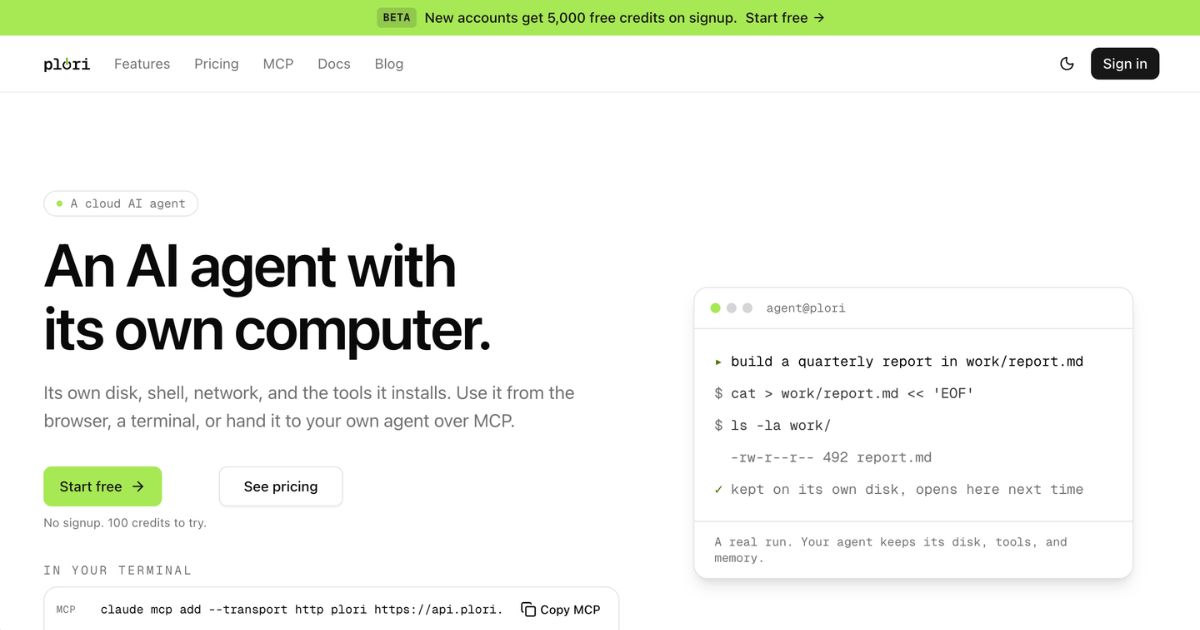Plori: AI Agent for Autonomous Automation