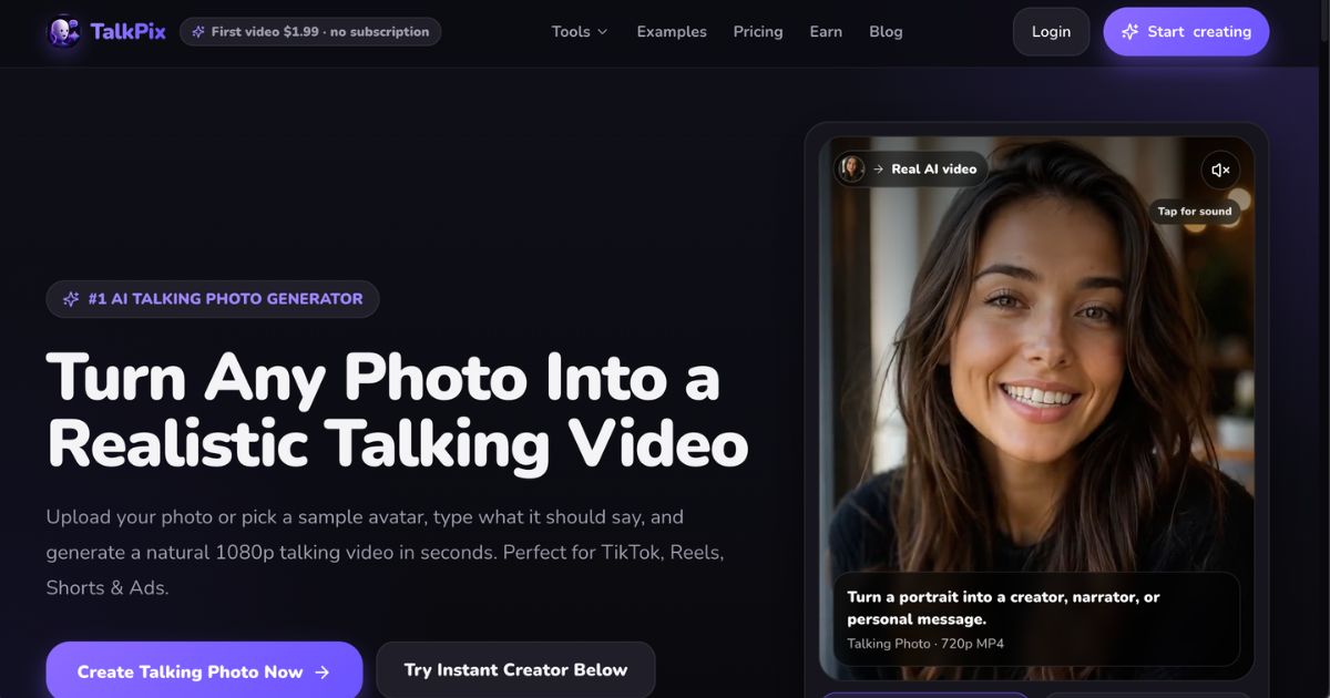 TalkPix: AI Tool for Video Creation