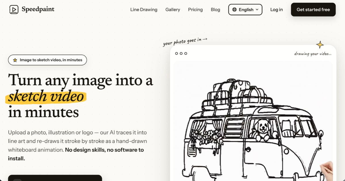 Speedpaint: Transform Images into Hand-Drawn Videos